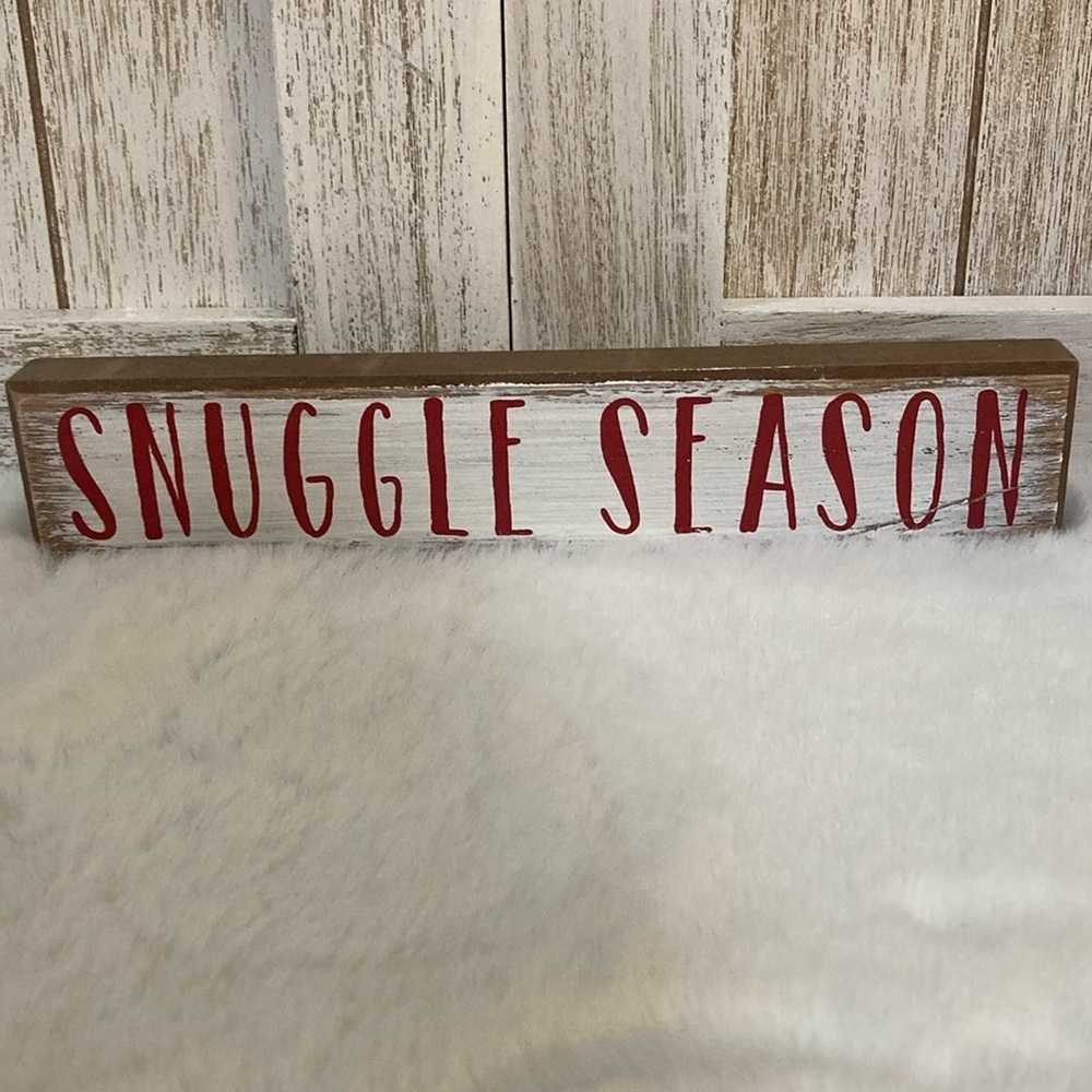 Distressed Snuggle Season Tabletop Wooden Sign